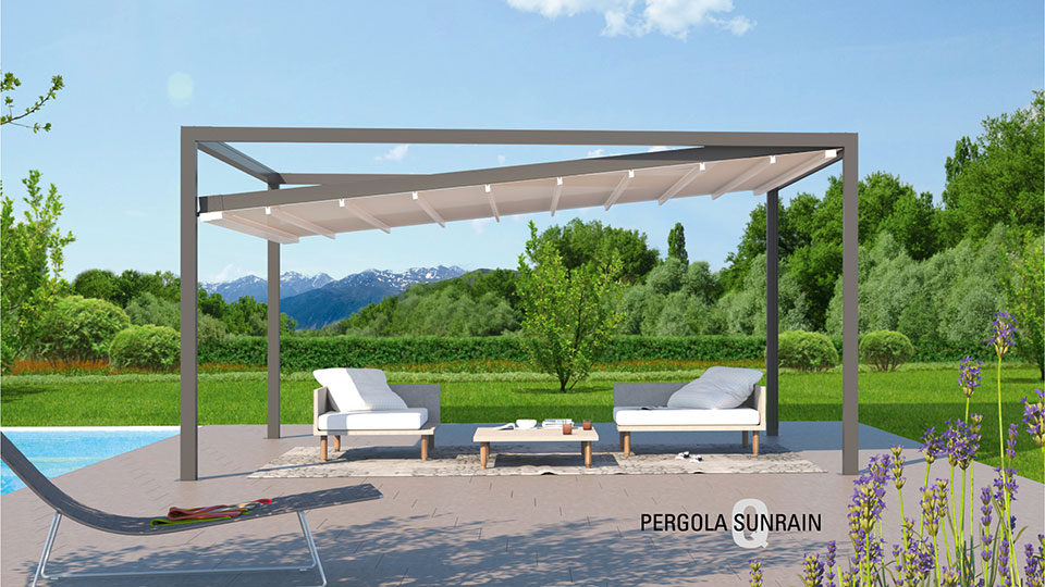 Terrassenüberdachung Pergola Sunrain Q