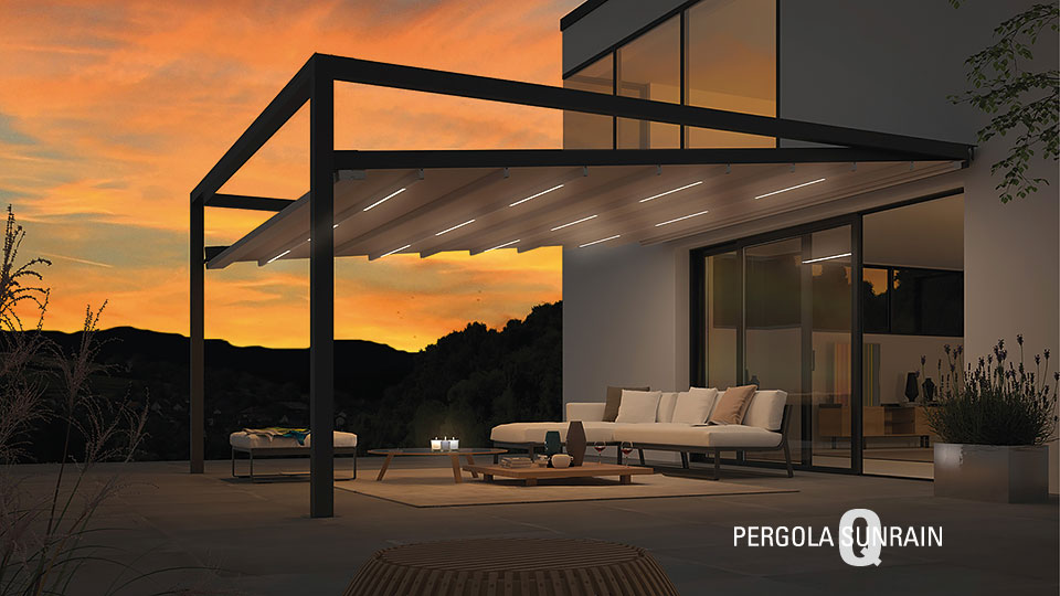 Pergola Sunrain mit LED Beleuchtung