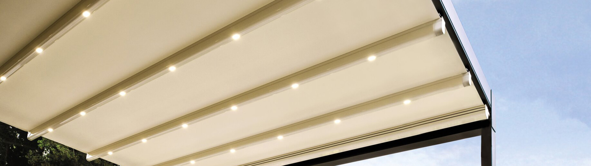 Pergola mit Licht von unten